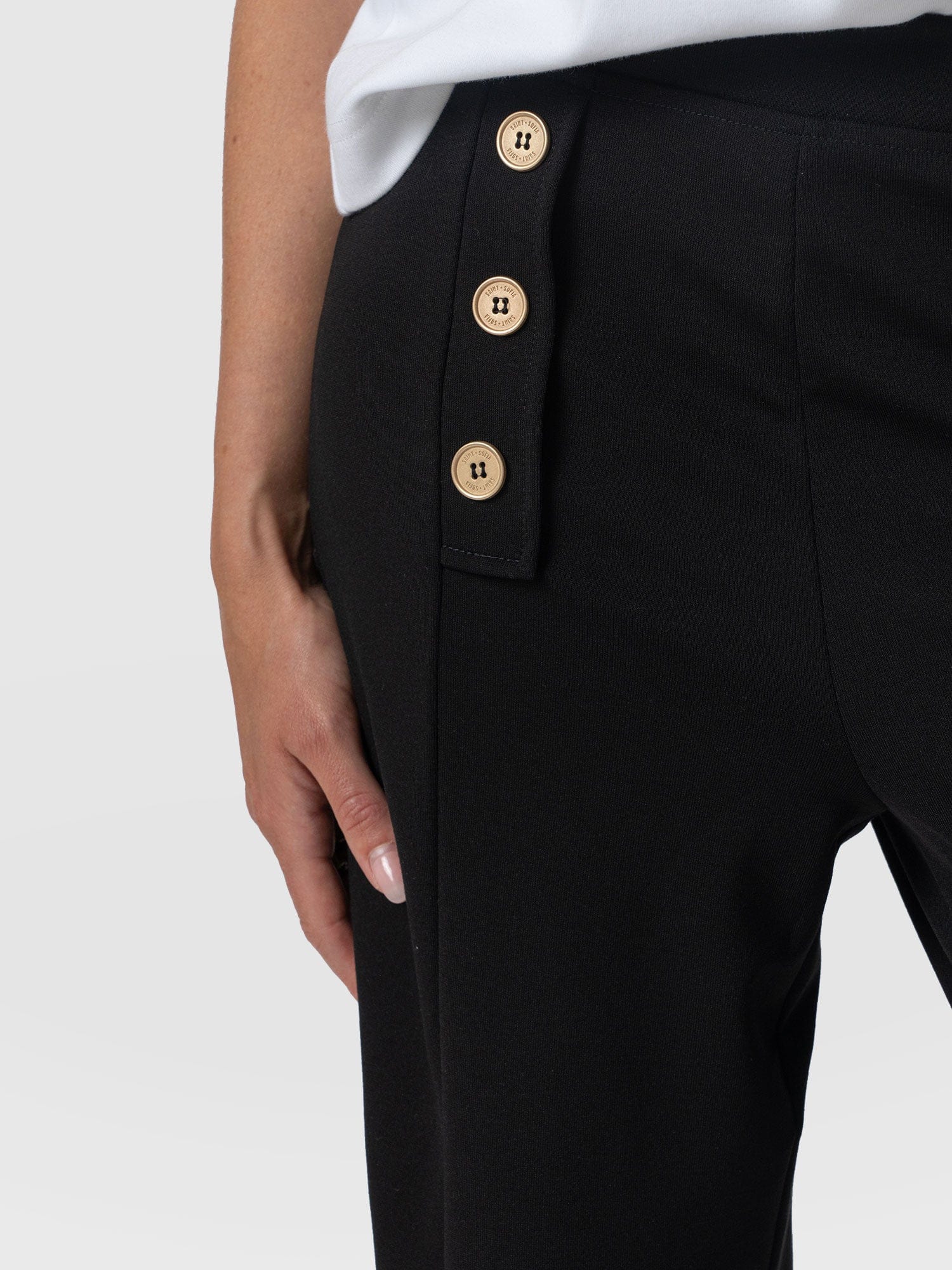 Chelsea Pant Black Jersey - Women's Pants | Saint + Sofia® USA